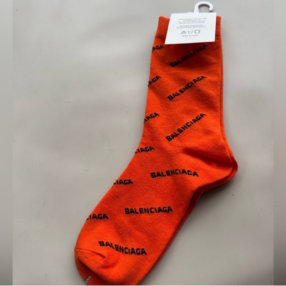 Balenciaga Orange Socks for Men